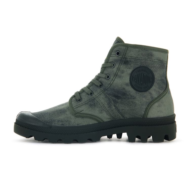 Bottes Palladium Pallabrousse Legion WAX Femme Vert Olive | FR MLC326T